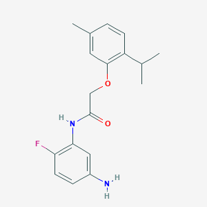molecular formula C18H21FN2O2 B1385023 N-(5-Amino-2-fluorophenyl)-2-(2-isopropyl-5-methylphenoxy)acetamide CAS No. 1020056-57-8