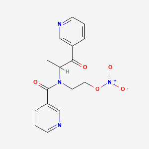 2-[(1-Oxo-1-pyridin-3-ylpropan-2-yl)-(pyridine-3-carbonyl)amino]ethyl nitrate