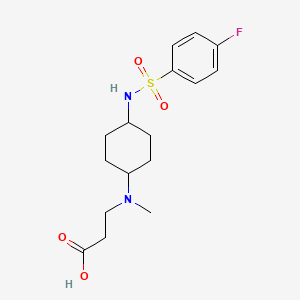 3-(((1r,4r)-4-((4-Fluorophenyl)sulfonamido)cyclohexyl)(methyl)amino)propanoic Acid