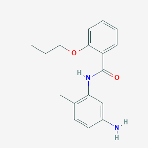 molecular formula C17H20N2O2 B1385027 N-(5-Amino-2-methylphenyl)-2-propoxybenzamide CAS No. 1020723-93-6