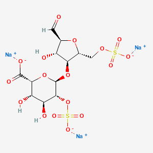 trisodium;(2R,3S,4S,5R,6R)-6-[(2R,3S,4S,5S)-5-formyl-4-hydroxy-2-(sulfonatooxymethyl)oxolan-3-yl]oxy-3,4-dihydroxy-5-sulfonatooxyoxane-2-carboxylate