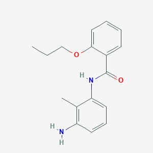 molecular formula C17H20N2O2 B1385033 N-(3-Amino-2-methylphenyl)-2-propoxybenzamide CAS No. 1020056-52-3