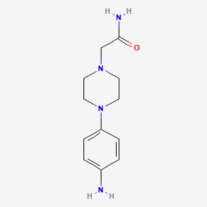 molecular formula C12H18N4O B13850340 2-[4-(4-Aminophenyl)piperazin-1-yl]acetamide 