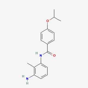 molecular formula C17H20N2O2 B1385035 N-(3-Amino-2-methylphenyl)-4-isopropoxybenzamide CAS No. 1020056-60-3