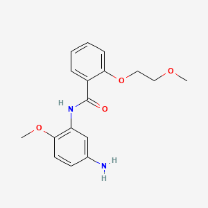 molecular formula C17H20N2O4 B1385037 N-(5-Amino-2-methoxyphenyl)-2-(2-methoxyethoxy)-benzamide CAS No. 1020056-12-5