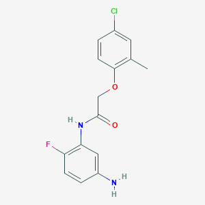 molecular formula C15H14ClFN2O2 B1385040 N-(5-氨基-2-氟苯基)-2-(4-氯-2-甲基苯氧基)乙酰胺 CAS No. 1020056-41-0