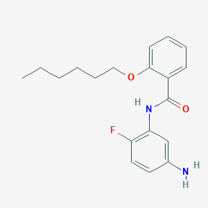 molecular formula C19H23FN2O2 B1385041 N-(5-Amino-2-fluorophenyl)-2-(hexyloxy)benzamide CAS No. 1020057-19-5