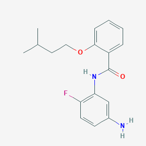molecular formula C18H21FN2O2 B1385042 N-(5-Amino-2-fluorophenyl)-2-(isopentyloxy)-benzamide CAS No. 1020057-22-0