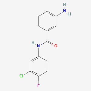 molecular formula C13H10ClFN2O B1385043 3-氨基-N-(3-氯-4-氟苯基)苯甲酰胺 CAS No. 1018277-98-9