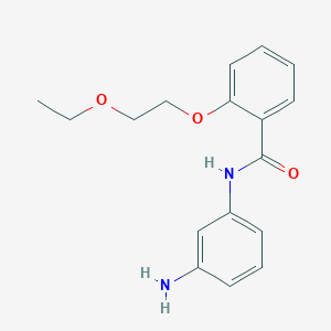 molecular formula C17H20N2O3 B1385044 N-(3-氨基苯基)-2-(2-乙氧基乙氧基)苯甲酰胺 CAS No. 1020054-41-4