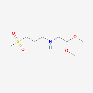 N-(2,2-dimethoxyethyl)-3-methylsulfonylpropan-1-amine