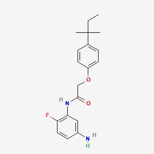 molecular formula C19H23FN2O2 B1385045 N-(5-Amino-2-fluorophenyl)-2-[4-(tert-pentyl)-phenoxy]acetamide CAS No. 1020055-33-7
