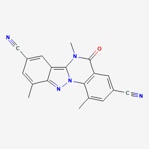 1,6,10-Trimethyl-5-oxoindazolo[2,3-a]quinazoline-3,8-dicarbonitrile