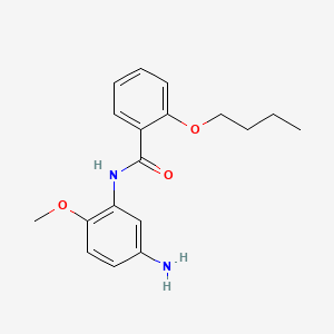 molecular formula C18H22N2O3 B1385047 N-(5-氨基-2-甲氧基苯基)-2-丁氧基苯甲酰胺 CAS No. 1020055-43-9