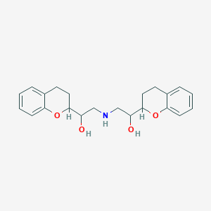 molecular formula C22H27NO4 B138505 1-(3,4-二氢-2H-色满-2-基)-2-[[2-(3,4-二氢-2H-色满-2-基)-2-羟乙基]氨基]乙醇 CAS No. 129101-33-3