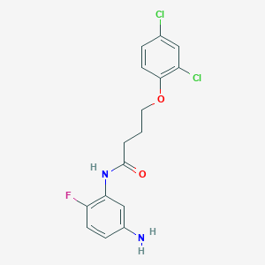 molecular formula C16H15Cl2FN2O2 B1385053 N-(5-Amino-2-fluorophenyl)-4-(2,4-dichlorophenoxy)butanamide CAS No. 1020056-51-2