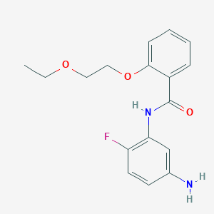 molecular formula C17H19FN2O3 B1385055 N-(5-Amino-2-fluorophényl)-2-(2-éthoxyéthoxy)-benzamide CAS No. 1020055-41-7