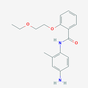 molecular formula C18H22N2O3 B1385056 N-(4-氨基-2-甲基苯基)-2-(2-乙氧基乙氧基)-苯甲酰胺 CAS No. 1020055-92-8