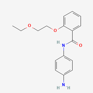 molecular formula C17H20N2O3 B1385057 N-(4-氨基苯基)-2-(2-乙氧基乙氧基)苯甲酰胺 CAS No. 1020055-73-5