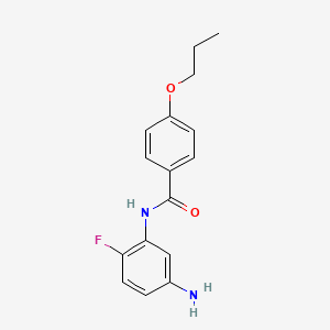 molecular formula C16H17FN2O2 B1385060 N-(5-Amino-2-fluorophenyl)-4-propoxybenzamide CAS No. 1020057-14-0