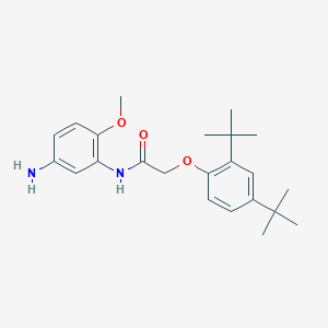 molecular formula C23H32N2O3 B1385061 N-(5-Amino-2-methoxyphenyl)-2-[2,4-DI(tert-butyl)-phenoxy]acetamide CAS No. 1020056-14-7