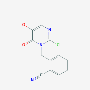 2-[(2-Chloro-5-methoxy-6-oxopyrimidin-1-yl)methyl]benzonitrile