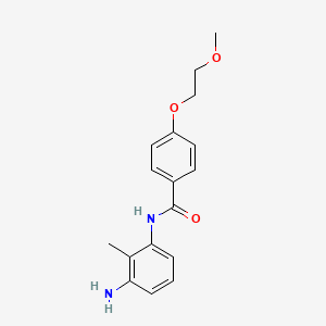 molecular formula C17H20N2O3 B1385068 N-(3-氨基-2-甲基苯基)-4-(2-甲氧基乙氧基)苯甲酰胺 CAS No. 1020056-79-4