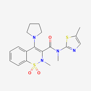 N,2-Dimethyl-N-(5-methylthiazol-2-yl)-4-(pyrrolidin-1-yl)-2H-benzo[e][1,2]thiazine-3-carboxamide 1,1-Dioxide