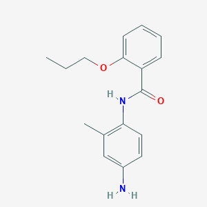 molecular formula C17H20N2O2 B1385070 N-(4-Amino-2-methylphenyl)-2-propoxybenzamide CAS No. 1020057-81-1