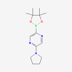 2-(Pyrrolidin-1-YL)-5-(4,4,5,5-tetramethyl-1,3,2-dioxaborolan-2-YL)pyrazine