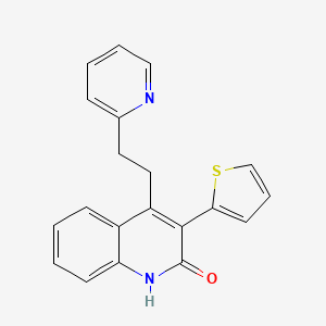 4-(2-pyridin-2-ylethyl)-3-thiophen-2-yl-1H-quinolin-2-one