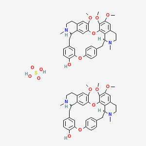 sulfuric acid;(1R,14S)-20,21,25-trimethoxy-15,30-dimethyl-8,23-dioxa-15,30-diazaheptacyclo[22.6.2.29,12.13,7.114,18.027,31.022,33]hexatriaconta-3(36),4,6,9(35),10,12(34),18,20,22(33),24,26,31-dodecaen-6-ol