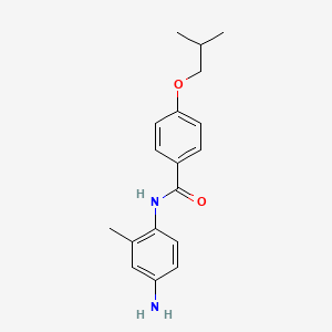 molecular formula C18H22N2O2 B1385074 N-(4-Amino-2-methylphenyl)-4-isobutoxybenzamide CAS No. 1020057-65-1