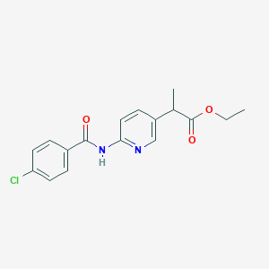 Ethyl 2-(6-(4-chlorobenzamido)pyridin-3-yl)propanoate