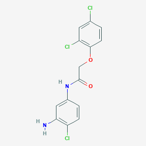 molecular formula C14H11Cl3N2O2 B1385076 N-(3-Amino-4-chlorophenyl)-2-(2,4-dichlorophenoxy)acetamide CAS No. 1020058-38-1