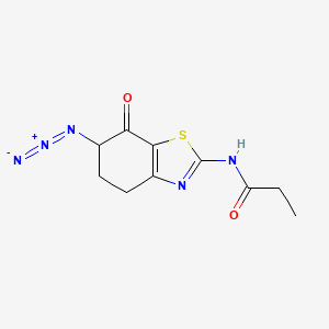 N-(6-Azido-7-oxo-4,5,6,7-tetrahydrobenzo[d]thiazol-2-yl)propionamide