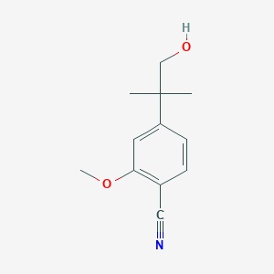 4-(1-Hydroxy-2-methylpropan-2-yl)-2-methoxybenzonitrile