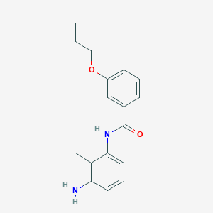 molecular formula C17H20N2O2 B1385085 N-(3-Amino-2-methylphenyl)-3-propoxybenzamide CAS No. 1020056-74-9