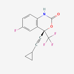 molecular formula C14H9F4NO2 B13850854 (4S)-4-(Cyclopropylethynyl)-4-(trifluoromethyl)-6-fluoro-1,4-dihydro-2H-3,1-benzoxazine-2-one 