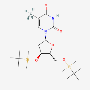 3',5'-Bis-O-[(1,1-dimethylethyl)dimethylsilyl]thymidine-alpha-13C