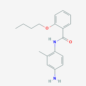 molecular formula C18H22N2O2 B1385087 N-(4-氨基-2-甲基苯基)-2-丁氧基苯甲酰胺 CAS No. 1020057-69-5