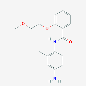 molecular formula C17H20N2O3 B1385090 N-(4-氨基-2-甲基苯基)-2-(2-甲氧基乙氧基)-苯甲酰胺 CAS No. 1020058-02-9