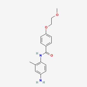 molecular formula C17H20N2O3 B1385091 N-(4-氨基-2-甲基苯基)-4-(2-甲氧基乙氧基)苯甲酰胺 CAS No. 1020058-00-7