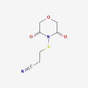 3-(3,5-Dioxomorpholin-4-yl)sulfanylpropanenitrile