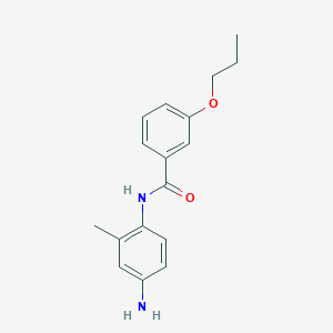 molecular formula C17H20N2O2 B1385097 N-(4-Amino-2-methylphenyl)-3-propoxybenzamide CAS No. 1020057-97-9