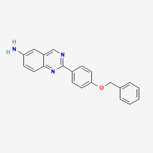 2-(4-Phenylmethoxyphenyl)quinazolin-6-amine