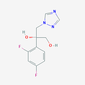 molecular formula C11H11F2N3O2 B138510 (2R)-2-(2,4-Difluorophenyl)-3-(1,2,4-triazol-1-YL)propane-1,2-diol CAS No. 141113-41-9