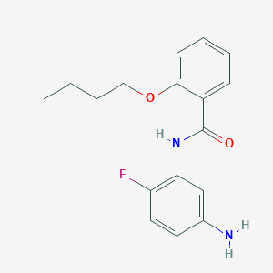 molecular formula C17H19FN2O2 B1385100 N-(5-氨基-2-氟苯基)-2-丁氧基苯甲酰胺 CAS No. 1020057-17-3