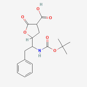 5-[1-[(2-Methylpropan-2-yl)oxycarbonylamino]-2-phenylethyl]-2-oxooxolane-3-carboxylic acid