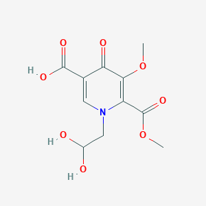 molecular formula C11H13NO8 B13851035 1-(2,2-Dihydroxyethyl)-5-methoxy-6-(methoxycarbonyl)-4-oxo-1,4-dihydropyridine-3-carboxylic acid 